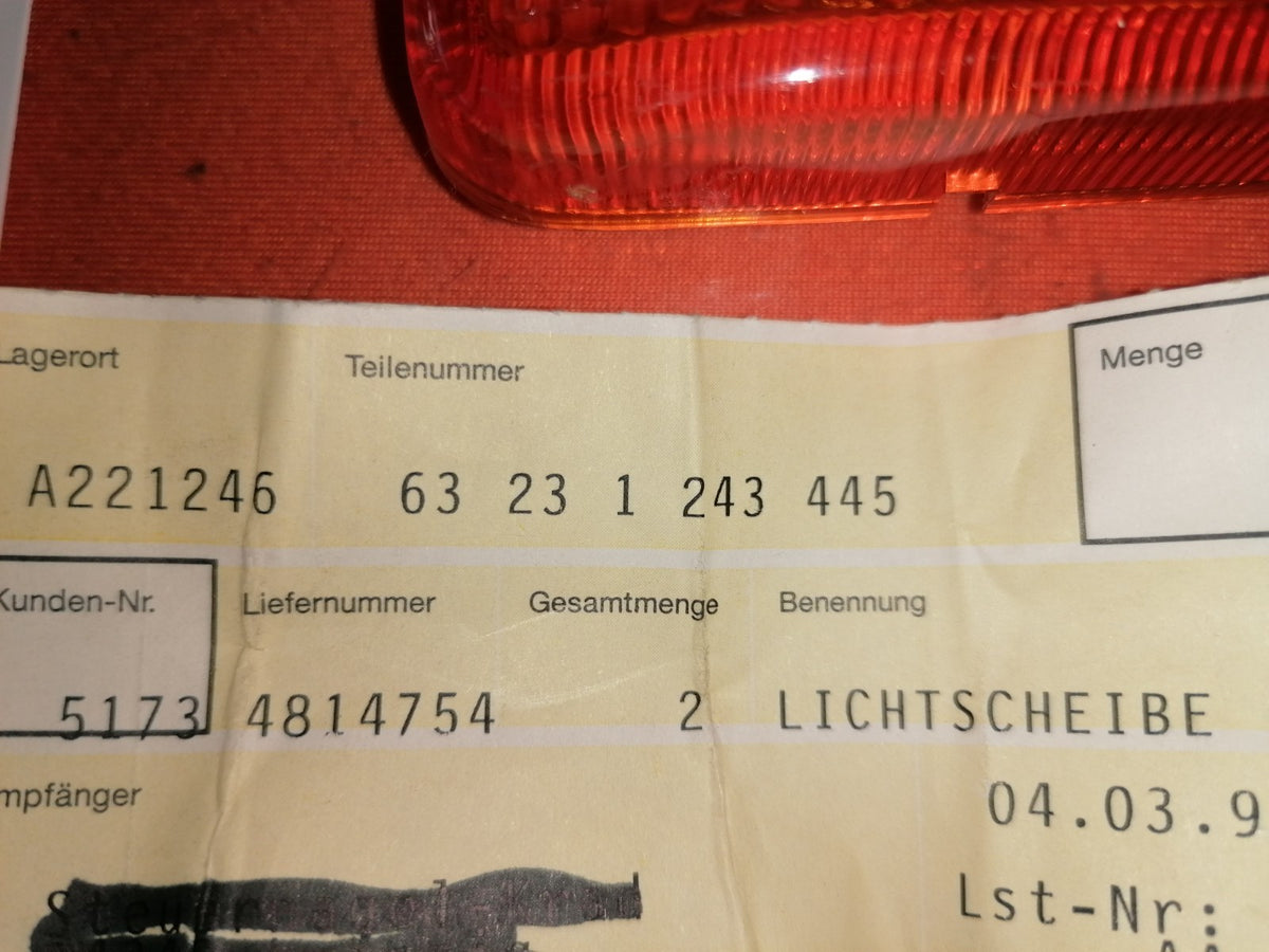 BMW R80 R100 und andere Modelle Blinker Glas NEU OEM 37121