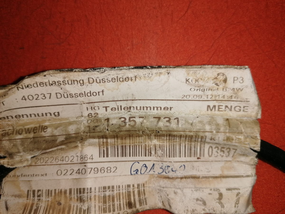 BMW R45 R80 R100 Tachowelle NEU OEM 37973