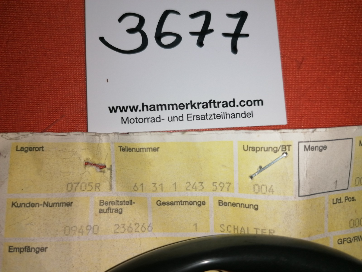 BMW R60 R75 R80/7 R100/7 Lenkerschalter links NEU OEM 36774